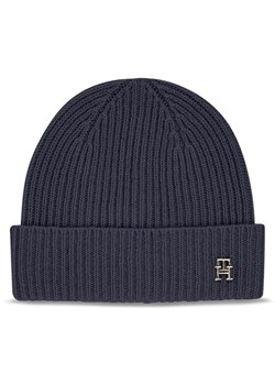 Czapka Tommy Hilfiger Cashmere Chic Beanie AW0AW15321 Granatowy ze sklepu eobuwie.pl w kategorii Czapki zimowe damskie - zdjęcie 181270021