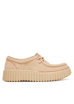 Półbuty Clarks Torhill Bee 26181191 Écru ze sklepu eobuwie.pl w kategorii Półbuty damskie - zdjęcie 181270541