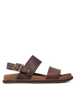 Sandały Timberland Amalfi Vibes 2Band Sandal TB0A419HV131 Brązowy ze sklepu eobuwie.pl w kategorii Sandały męskie - zdjęcie 181271621