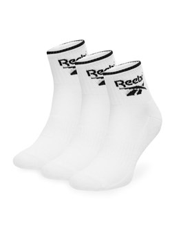 Zestaw 3 par wysokich skarpet unisex Reebok R0362-SS24 (3-pack) Biały ze sklepu eobuwie.pl w kategorii Skarpetki męskie - zdjęcie 181271744