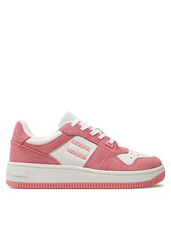 Sneakersy Tommy Jeans Tjw Retro Basket Washed Suede EN0EN02486 Różowy ze sklepu eobuwie.pl w kategorii Buty sportowe damskie - zdjęcie 181271872