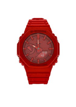 Zegarek G-Shock GA-2100-4AER Czerwony ze sklepu eobuwie.pl w kategorii Zegarki - zdjęcie 181271901