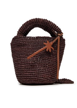 Torebka Manebi Handcrafted Raffia Summer Bag Mini V 7.4 AM Brązowy ze sklepu eobuwie.pl w kategorii Torby letnie - zdjęcie 181272054