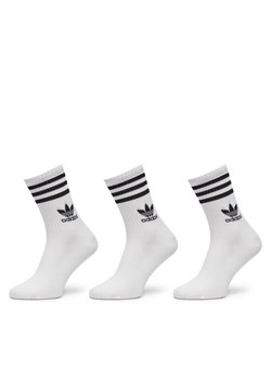 Zestaw 3 par wysokich skarpet unisex adidas IJ0733 Biały ze sklepu eobuwie.pl w kategorii Skarpetki męskie - zdjęcie 181272554