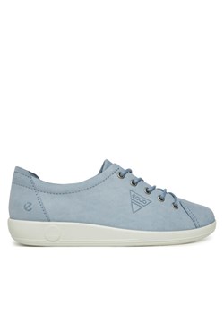 Sneakersy ECCO Soft 2.0 Tie 20650302434 Niebieski ze sklepu eobuwie.pl w kategorii Buty sportowe damskie - zdjęcie 181272851