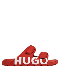 Klapki HUGO Evander 50542042 Czerwony ze sklepu eobuwie.pl w kategorii Klapki męskie - zdjęcie 181273264