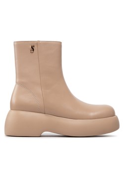 Botki Simple SL-26-02-000039 Beżowy ze sklepu eobuwie.pl w kategorii Botki - zdjęcie 181273532