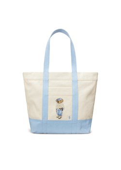 Torebka Polo Ralph Lauren 428967715001 Écru ze sklepu eobuwie.pl w kategorii Torby Shopper bag - zdjęcie 181275614
