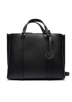Torebka Pinko Carrie Shopper Classic PE 24 PLTT 102833 A1LF Czarny ze sklepu eobuwie.pl w kategorii Kuferki - zdjęcie 181276793