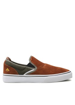 Tenisówki Emerica Wino G6 Slip-On 6101000111 Brązowy ze sklepu eobuwie.pl w kategorii Trampki męskie - zdjęcie 181277213