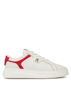Sneakersy Tommy Hilfiger Pointy Court Sneaker FW0FW07460 Écru ze sklepu eobuwie.pl w kategorii Trampki damskie - zdjęcie 181277242