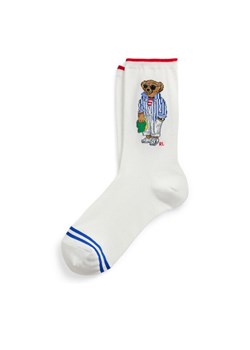 Skarpety wysokie damskie Polo Ralph Lauren 455968668001 Biały ze sklepu eobuwie.pl w kategorii Skarpetki damskie - zdjęcie 181277854