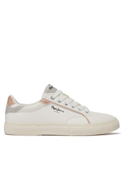 Sneakersy Pepe Jeans Kenton Mix W PLS31560 Biały ze sklepu eobuwie.pl w kategorii Trampki damskie - zdjęcie 181278161