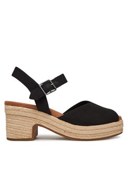 Espadryle Toms Isla Peep Toe 10021982 Czarny ze sklepu eobuwie.pl w kategorii Espadryle damskie - zdjęcie 181278202