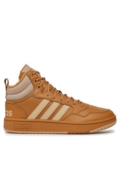 Sneakersy adidas Hoops 3.0 Mid IF2636 Brązowy ze sklepu eobuwie.pl w kategorii Trampki męskie - zdjęcie 181278844