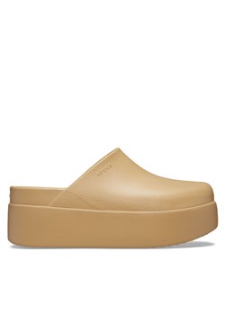 Klapki Crocs Dylan Platform Clog 209870 Brązowy ze sklepu eobuwie.pl w kategorii Klapki damskie - zdjęcie 181279533