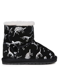 Śniegowce EMU Australia Toddle Reflective Dino B12966 Czarny ze sklepu eobuwie.pl w kategorii Buty zimowe dziecięce - zdjęcie 181279891