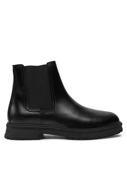 Sztyblety Tommy Hilfiger Hilfiger Abrasiv Warm Lth Chels FM0FM05176 Czarny ze sklepu eobuwie.pl w kategorii Buty zimowe męskie - zdjęcie 181281244