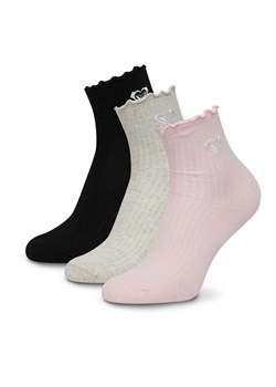 Skarpety Roxy AS_ROXY_01Z_SS25 (3-PACK) Różowy ze sklepu eobuwie.pl w kategorii Skarpetki damskie - zdjęcie 181281983