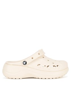 Klapki Crocs BAYA PLATFORM CLOG 208186-11S Beżowy ze sklepu eobuwie.pl w kategorii Klapki damskie - zdjęcie 181282271