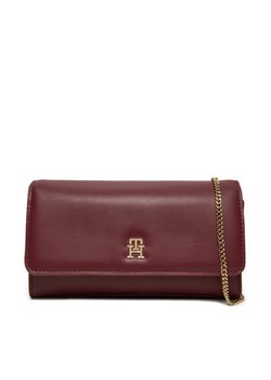 Torebka Tommy Hilfiger AW0AW16891 Bordowy ze sklepu eobuwie.pl w kategorii Kopertówki - zdjęcie 181282344