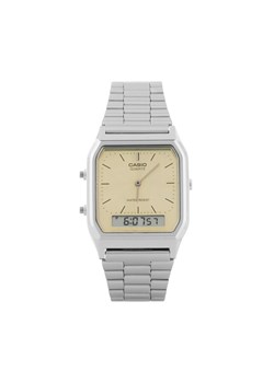 Zegarek Casio Vintage AQ-230A-9AMQYES Srebrny ze sklepu eobuwie.pl w kategorii Zegarki - zdjęcie 181282752
