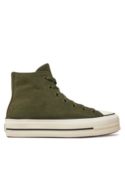 Trampki Converse Chuck Taylor All Star Lift Platform Hi A11144C Zielony ze sklepu eobuwie.pl w kategorii Trampki damskie - zdjęcie 181283693
