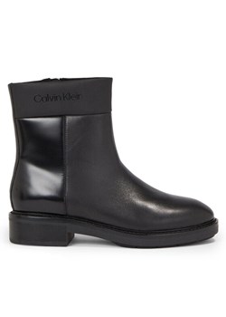 Botki Calvin Klein Rubber Sole Ankle Boot Lg Wl HW0HW01700 Czarny ze sklepu eobuwie.pl w kategorii Workery damskie - zdjęcie 181284774