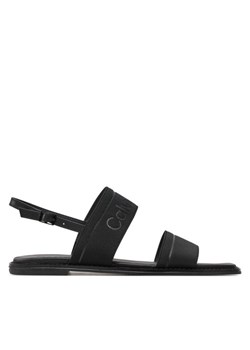 Sandały Calvin Klein Flat Sandal He HW0HW01990 Czarny ze sklepu eobuwie.pl w kategorii Sandały damskie - zdjęcie 181285674