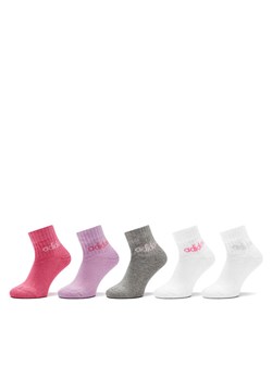 Zestaw 5 par wysokich skarpet dziecięcych adidas Linear IR8229 Kolorowy ze sklepu eobuwie.pl w kategorii Skarpetki dziecięce - zdjęcie 181285722