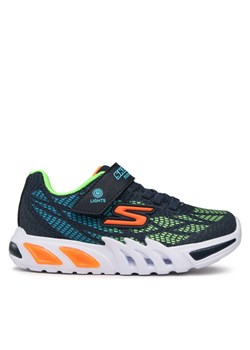 Sneakersy Skechers Vorlo 400137L/NVMT Granatowy ze sklepu eobuwie.pl w kategorii Buty sportowe dziecięce - zdjęcie 181285872