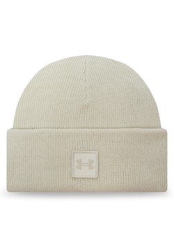 Czapka Under Armour UA Halftime Shallow Cuff 1379990-110 Écru ze sklepu eobuwie.pl w kategorii Czapki zimowe męskie - zdjęcie 181286081