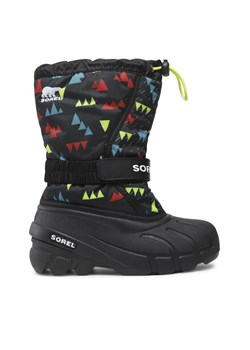 Śniegowce Sorel Youth Flurry Print NY3504 Czarny - id: 0000300119631 - marki Sorel - 181286154 Śniegowce Sorel Youth Flurry Print NY3504 Czarny ze sklepu eobuwie.pl w kategorii Buty zimowe dziecięce - zdjęcie 181286154