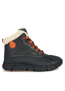 Kozaki Geox J Flexyper Boy B Abx J269XE 0ME50 C0038 S Czarny ze sklepu eobuwie.pl w kategorii Buty zimowe dziecięce - zdjęcie 181286401