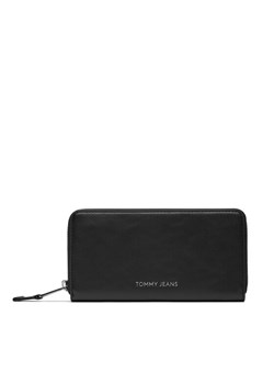 Duży Portfel Damski Tommy Jeans Tjw Ess Must Large Za AW0AW16101 Czarny ze sklepu eobuwie.pl w kategorii Portfele damskie - zdjęcie 181286532