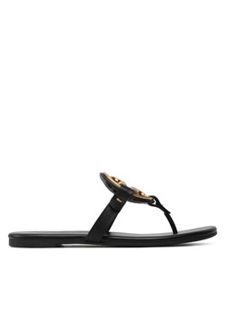 Japonki Tory Burch Metal Miller 136593 Czarny ze sklepu eobuwie.pl w kategorii Klapki damskie - zdjęcie 181286670