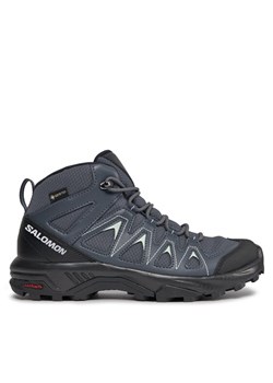 Trekkingi Salomon X Braze Mid GORE-TEX L47181100 Czarny ze sklepu eobuwie.pl w kategorii Buty trekkingowe damskie - zdjęcie 181286682