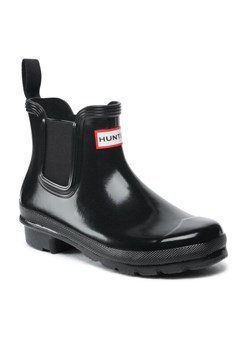 Kalosze Hunter Original Chelsea Gloss WFS2078RGL Czarny ze sklepu eobuwie.pl w kategorii Kalosze damskie - zdjęcie 181286703