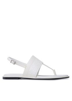 Sandały Calvin Klein Almond Tp Sandal HW0HW01536 Écru ze sklepu eobuwie.pl w kategorii Sandały damskie - zdjęcie 181287382