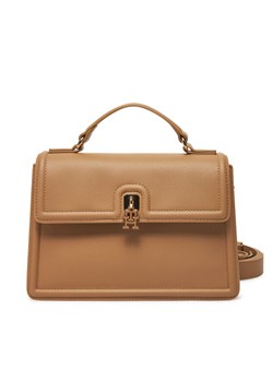 Torebka Tommy Hilfiger Th Eternity Mini Satchel AW0AW17176 Beżowy ze sklepu eobuwie.pl w kategorii Listonoszki - zdjęcie 181287490