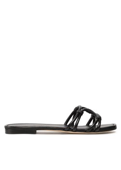 Klapki Stuart Weitzman Wovenknotslidesandal SA616 Czarny ze sklepu eobuwie.pl w kategorii Klapki damskie - zdjęcie 181287762