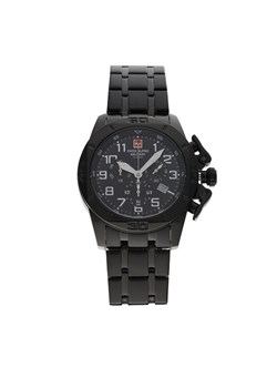 Zegarek Swiss Alpine Military 7063.9177 Czarny ze sklepu eobuwie.pl w kategorii Zegarki - zdjęcie 181287824