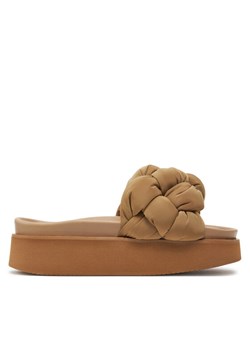 Klapki Inuikii Puffer Braided 70103-177 Brązowy ze sklepu eobuwie.pl w kategorii Klapki damskie - zdjęcie 181288100