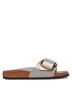 Klapki Birkenstock Madrid Big Buckle Hex 1029534 Szary ze sklepu eobuwie.pl w kategorii Klapki damskie - zdjęcie 181288304