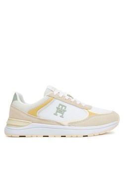 Sneakersy Tommy Hilfiger Casual Fashion Runner Mix FW0FW08324 Beżowy ze sklepu eobuwie.pl w kategorii Buty sportowe damskie - zdjęcie 181288490