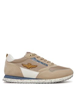 Sneakersy Aeronautica Militare 251SC288CT3545 Beżowy ze sklepu eobuwie.pl w kategorii Buty sportowe męskie - zdjęcie 181289344