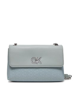 Torebka Calvin Klein Re-Lock K60K611755 Szary ze sklepu eobuwie.pl w kategorii Listonoszki - zdjęcie 181289431