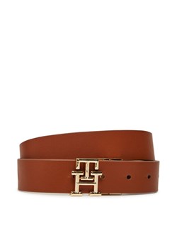 Pasek Damski Tommy Hilfiger Th Logo Rev 3.0 AW0AW17247 Brązowy ze sklepu eobuwie.pl w kategorii Paski damskie - zdjęcie 181289680