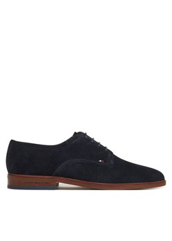 Półbuty Tommy Hilfiger Hilfiger Thunit Suede Shoe FM0FM05377 Granatowy ze sklepu eobuwie.pl w kategorii Półbuty męskie - zdjęcie 181290741