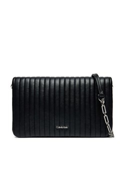 Torebka Calvin Klein Mini Line Quilt Crossbody K60K613079 Czarny ze sklepu eobuwie.pl w kategorii Listonoszki - zdjęcie 181291222